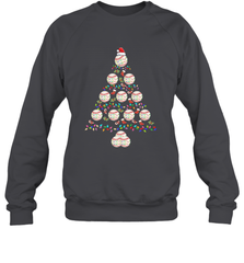 Baseball Balls Christmas Tree lights Xmas Gift Holiday Crewneck Sweatshirt Crewneck Sweatshirt - FordPhuMy