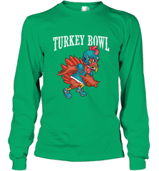 Cool Turkey Bowl _ Funny Thanksgiving Football Player Long Sleeve T-Shirt Long Sleeve T-Shirt - FordPhuMy