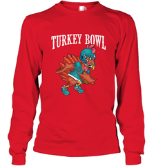 Cool Turkey Bowl _ Funny Thanksgiving Football Player Long Sleeve T-Shirt Long Sleeve T-Shirt - FordPhuMy