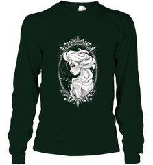 Disney Frozen Elsa Sketch Portrait Snowflakes Long Sleeve T-Shirt Long Sleeve T-Shirt - FordPhuMy
