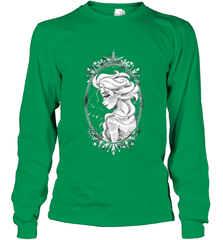 Disney Frozen Elsa Sketch Portrait Snowflakes Long Sleeve T-Shirt Long Sleeve T-Shirt - FordPhuMy