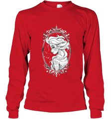 Disney Frozen Elsa Sketch Portrait Snowflakes Long Sleeve T-Shirt Long Sleeve T-Shirt - FordPhuMy