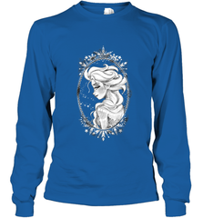 Disney Frozen Elsa Sketch Portrait Snowflakes Long Sleeve T-Shirt Long Sleeve T-Shirt - FordPhuMy