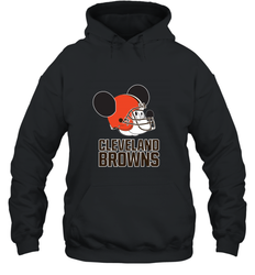 Nfl Cleveland Browns Mickey Mouse Team Hooded Sweatshirt