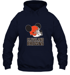 Nfl Cleveland Browns Mickey Mouse Team Hooded Sweatshirt