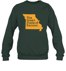 The Great State Of Kansas Crewneck Sweatshirt Crewneck Sweatshirt - FordPhuMy
