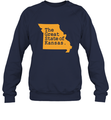 The Great State Of Kansas Crewneck Sweatshirt Crewneck Sweatshirt - FordPhuMy