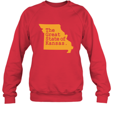 The Great State Of Kansas Crewneck Sweatshirt Crewneck Sweatshirt - FordPhuMy