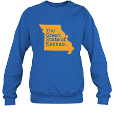 The Great State Of Kansas Crewneck Sweatshirt Crewneck Sweatshirt - FordPhuMy