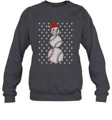 UGLY CHRISTMAS Baseball Snowman Holiday Santa Funny Men Gift Crewneck Sweatshirt Crewneck Sweatshirt - FordPhuMy