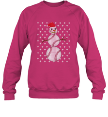 UGLY CHRISTMAS Baseball Snowman Holiday Santa Funny Men Gift Crewneck Sweatshirt Crewneck Sweatshirt - FordPhuMy