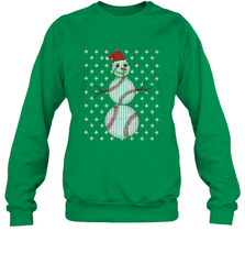 UGLY CHRISTMAS Baseball Snowman Holiday Santa Funny Men Gift Crewneck Sweatshirt Crewneck Sweatshirt - FordPhuMy