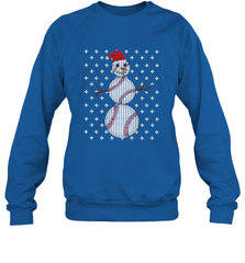 UGLY CHRISTMAS Baseball Snowman Holiday Santa Funny Men Gift Crewneck Sweatshirt Crewneck Sweatshirt - FordPhuMy
