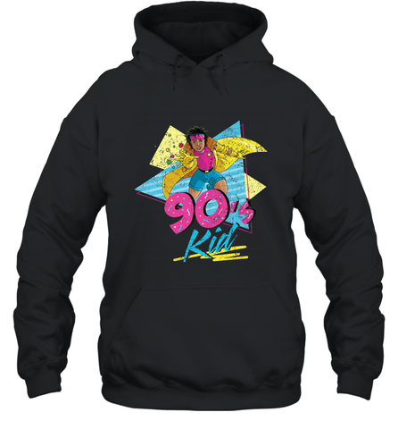 Marvel X Men Jubilee 90s Kid Neon Retro Hooded Sweatshirt Hooded Sweatshirt / Black / S Hooded Sweatshirt - FordPhuMy