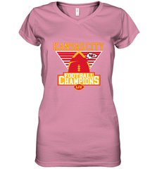 Kansas City Old School Football _ The City Of Champions LIV Women's V-Neck T-Shirt Women's V-Neck T-Shirt - FordPhuMy