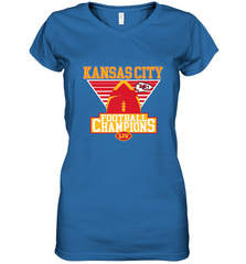 Kansas City Old School Football _ The City Of Champions LIV Women's V-Neck T-Shirt Women's V-Neck T-Shirt - FordPhuMy