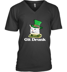 Git Drunk Funny Arguing Cat Meme St Patricks Day Men's V-Neck Men's V-Neck - FordPhuMy