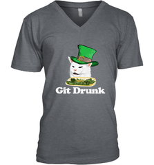 Git Drunk Funny Arguing Cat Meme St Patricks Day Men's V-Neck Men's V-Neck - FordPhuMy