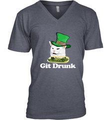 Git Drunk Funny Arguing Cat Meme St Patricks Day Men's V-Neck Men's V-Neck - FordPhuMy