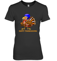 Cool Happy Thanksgiving Football Shirt Gobble Player Turkey Women's Premium T-Shirt Women's Premium T-Shirt - FordPhuMy