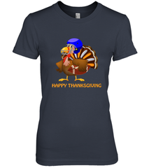 Cool Happy Thanksgiving Football Shirt Gobble Player Turkey Women's Premium T-Shirt Women's Premium T-Shirt - FordPhuMy