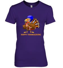 Cool Happy Thanksgiving Football Shirt Gobble Player Turkey Women's Premium T-Shirt Women's Premium T-Shirt - FordPhuMy