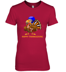 Cool Happy Thanksgiving Football Shirt Gobble Player Turkey Women's Premium T-Shirt Women's Premium T-Shirt - FordPhuMy