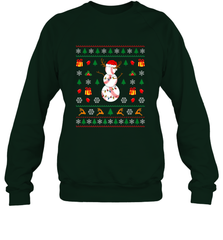 Christmas Baseball Snowman Reindeer In A Santa Hat Pajama Crewneck Sweatshirt Crewneck Sweatshirt - FordPhuMy