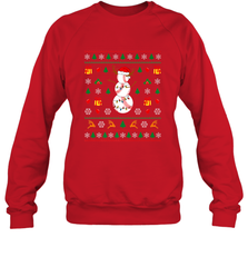 Christmas Baseball Snowman Reindeer In A Santa Hat Pajama Crewneck Sweatshirt Crewneck Sweatshirt - FordPhuMy