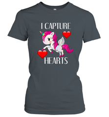 Girls Valentine's Day Unicorn I Capture Hearts Kids Gift Women's T-Shirt Women's T-Shirt - FordPhuMy