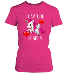 Girls Valentine's Day Unicorn I Capture Hearts Kids Gift Women's T-Shirt Women's T-Shirt - FordPhuMy