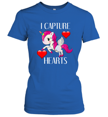 Girls Valentine's Day Unicorn I Capture Hearts Kids Gift Women's T-Shirt Women's T-Shirt - FordPhuMy