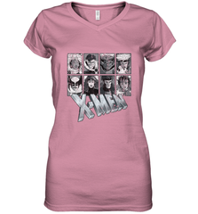 Marvel X Men Animated Series Halftone Retro 90s Women's V-Neck T-Shirt Women's V-Neck T-Shirt - FordPhuMy