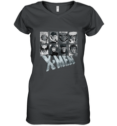 Marvel X Men Animated Series Halftone Retro 90s Women's V-Neck T-Shirt