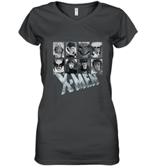 Marvel X Men Animated Series Halftone Retro 90s Women's V-Neck T-Shirt Women's V-Neck T-Shirt - FordPhuMy