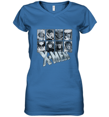 Marvel X Men Animated Series Halftone Retro 90s Women's V-Neck T-Shirt Women's V-Neck T-Shirt - FordPhuMy