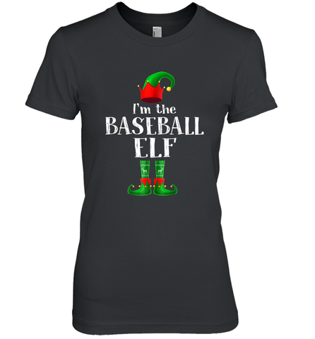 I'm The Baseball Elf Matching Family Pajama Christmas Women's Premium T-Shirt Women's Premium T-Shirt / Black / XS Women's Premium T-Shirt - FordPhuMy