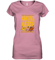 Disney Lion King Classic Hakuna Crew Women Cotton V-Neck T-Shirt Women Cotton V-Neck T-Shirt - FordPhuMy