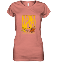 Disney Lion King Classic Hakuna Crew Women Cotton V-Neck T-Shirt Women Cotton V-Neck T-Shirt - FordPhuMy
