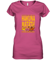 Disney Lion King Classic Hakuna Crew Women Cotton V-Neck T-Shirt Women Cotton V-Neck T-Shirt - FordPhuMy