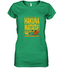Disney Lion King Classic Hakuna Crew Women Cotton V-Neck T-Shirt Women Cotton V-Neck T-Shirt - FordPhuMy