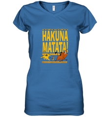 Disney Lion King Classic Hakuna Crew Women Cotton V-Neck T-Shirt Women Cotton V-Neck T-Shirt - FordPhuMy