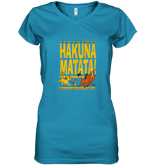 Disney Lion King Classic Hakuna Crew Women Cotton V-Neck T-Shirt Women Cotton V-Neck T-Shirt - FordPhuMy