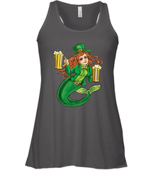 St Patricks Day Shirt Women Leprechaun Mermaid Girls Redhead Women's Racerback Tank Women's Racerback Tank - FordPhuMy