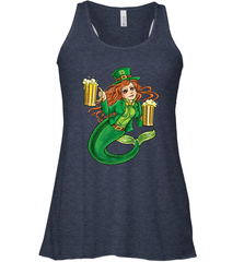 St Patricks Day Shirt Women Leprechaun Mermaid Girls Redhead Women's Racerback Tank Women's Racerback Tank - FordPhuMy