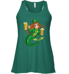 St Patricks Day Shirt Women Leprechaun Mermaid Girls Redhead Women's Racerback Tank Women's Racerback Tank - FordPhuMy