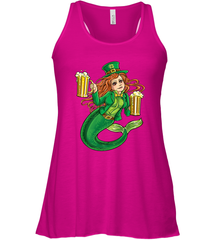 St Patricks Day Shirt Women Leprechaun Mermaid Girls Redhead Women's Racerback Tank Women's Racerback Tank - FordPhuMy
