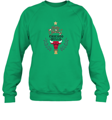 NBA Chicago Bulls Logo merry Christmas gilf Crewneck Sweatshirt Crewneck Sweatshirt - FordPhuMy