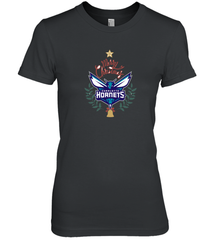 NBA Charlotte Hornets Logo merry Christmas gilf Women's Premium T-Shirt Women's Premium T-Shirt - FordPhuMy