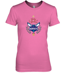 NBA Charlotte Hornets Logo merry Christmas gilf Women's Premium T-Shirt Women's Premium T-Shirt - FordPhuMy